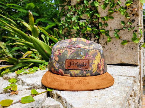 Gorra Jibarito 5panel Floral Vintage